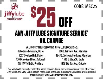 Jiffy lube synthetic store oil change price